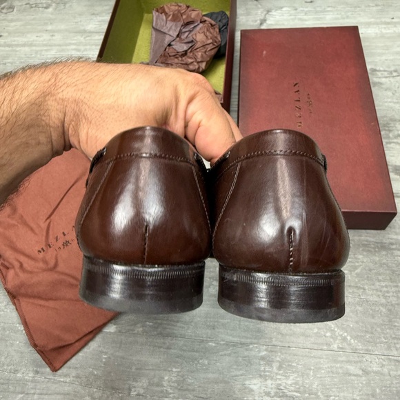 Mezlan Brown Woven Leather Loafers main image 7